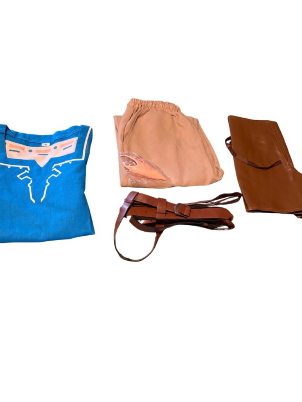 Link Breath of the Wild Inspired Kids Costume Size 150 - 1pc Tunic & Pocket Pant - Picture 2 of 6